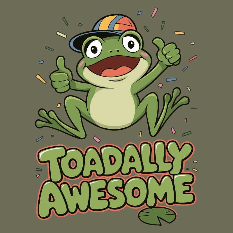 Toadally Awesome Frog Graphic