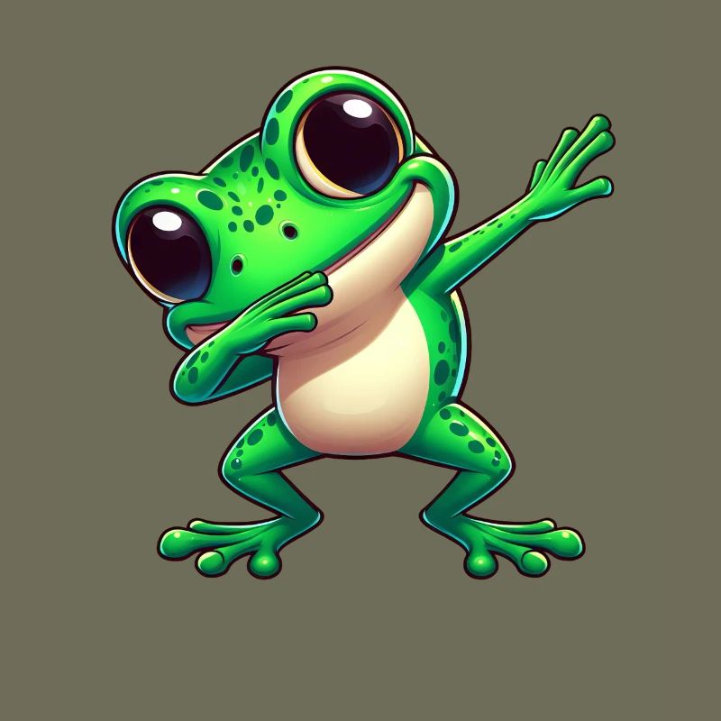 Cool Frog Dabbing Trendy Toad
