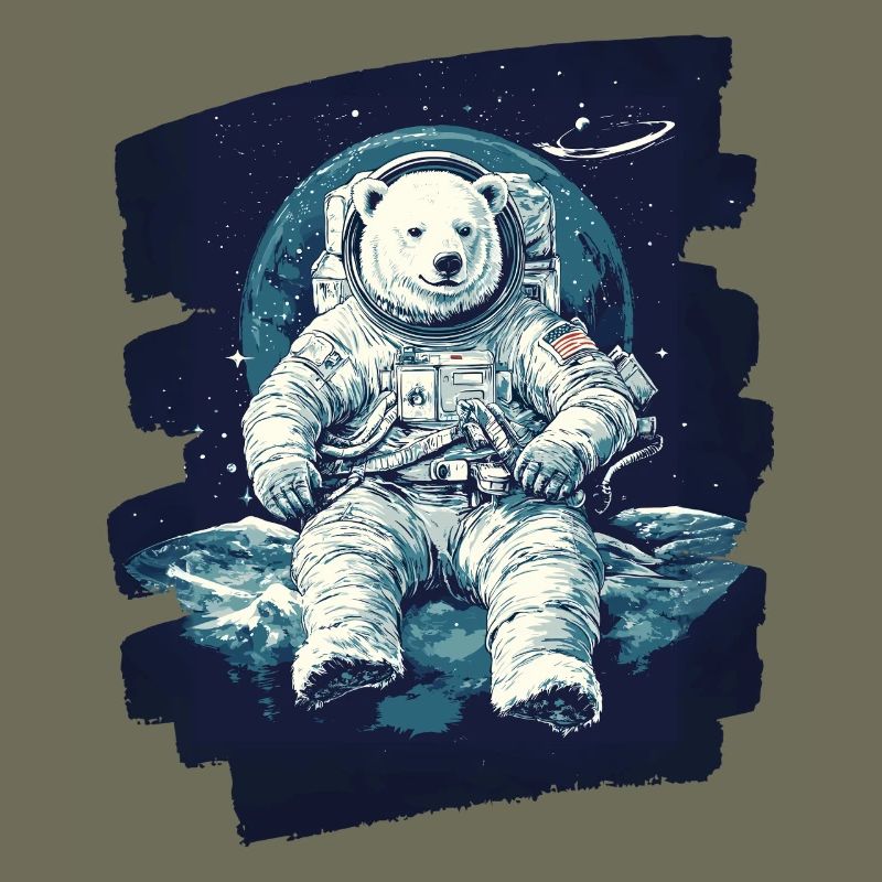 Eisbär Astronaut