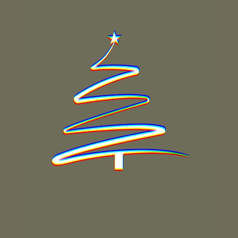 arbre de Noël abstrait effet trippant