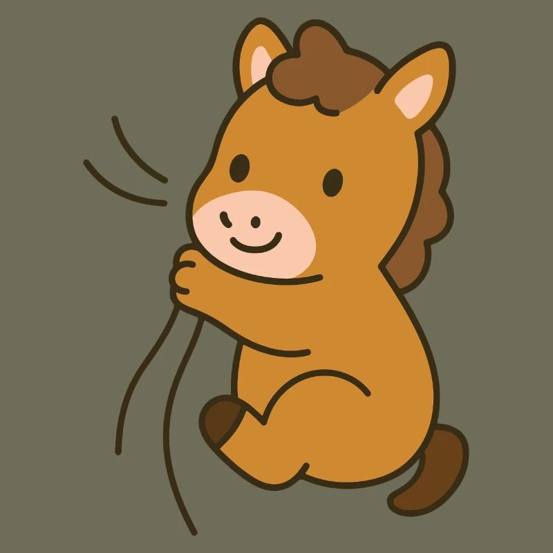 Cuddled foal