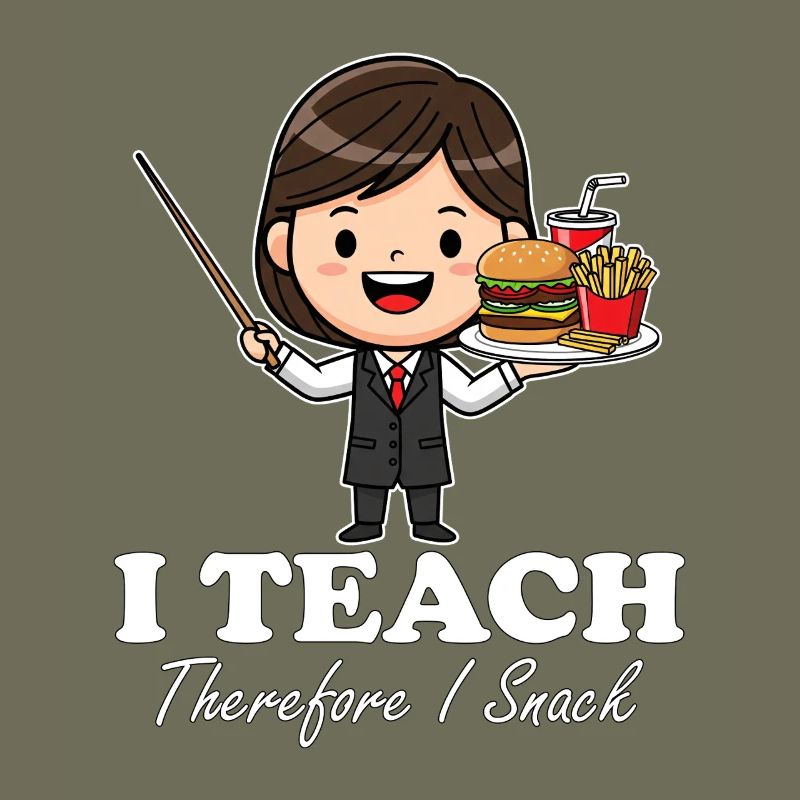 I TEACH, THEREFORE I SNACK - TEACHER GIFT