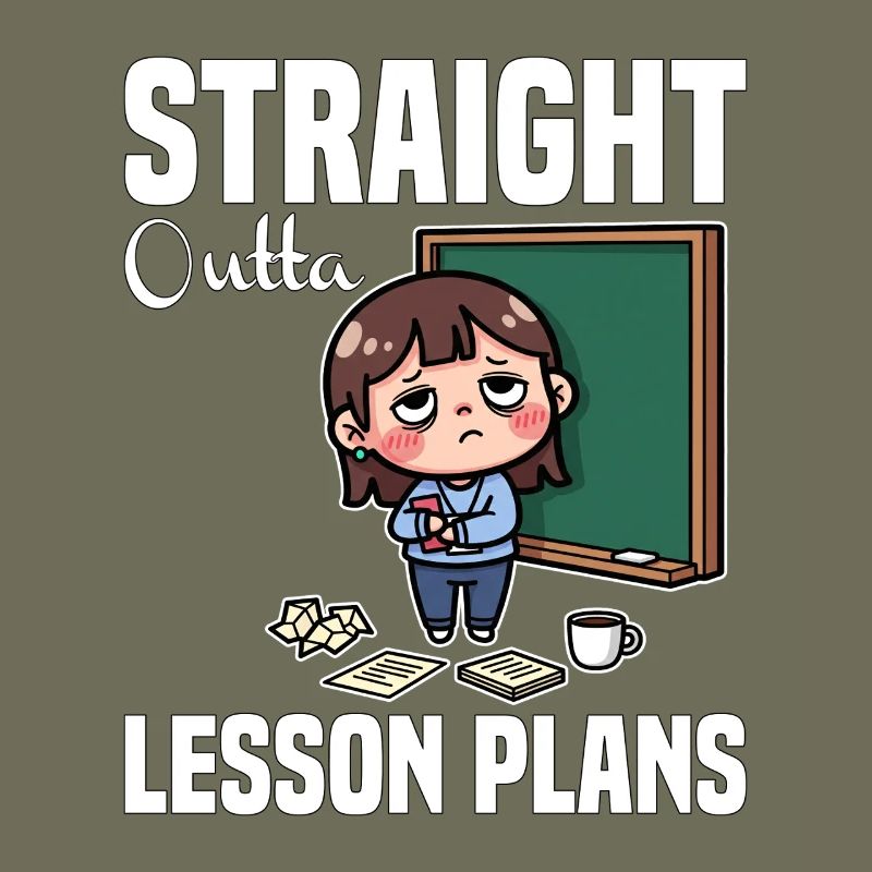 STRAIGHT OUTTA UNTERRICHTSPLÄNE - LEHRER-GESCHENK