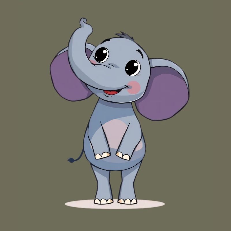 Conception graphique d’éléphant mignon