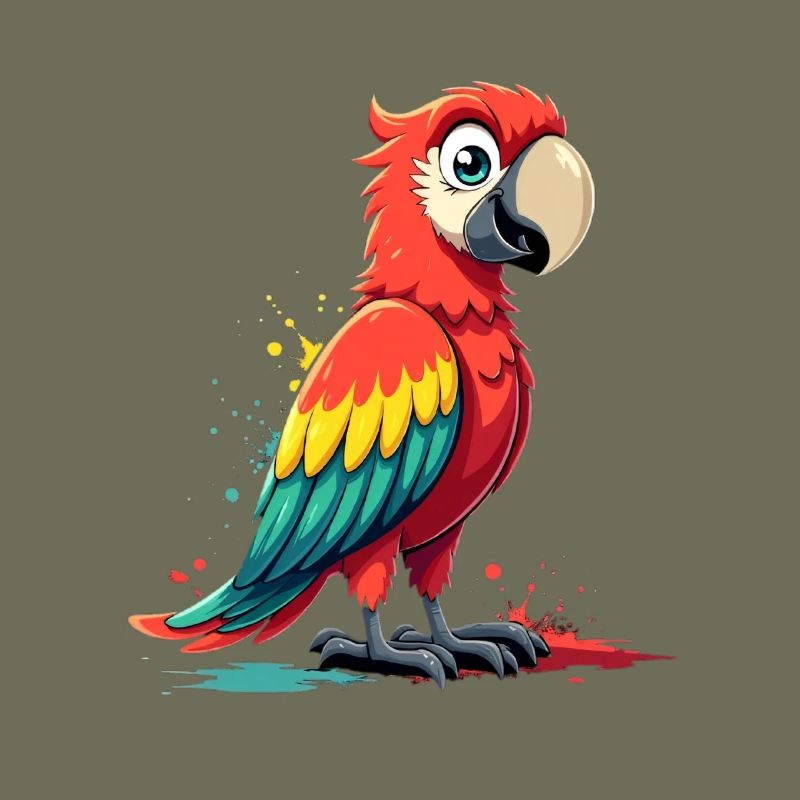 Lebendiger Papageien-Print