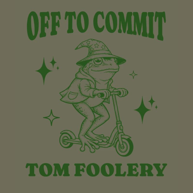 Off To Commit Tom Foolery Drôle Grenouille Illustration