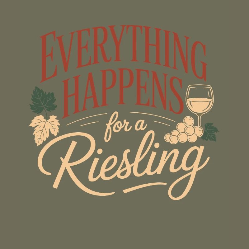 Wein Weintrinker Everything Happens For A Riesling