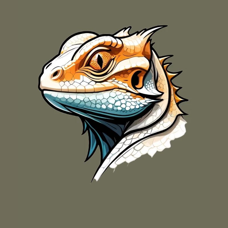 Lizard in comic style