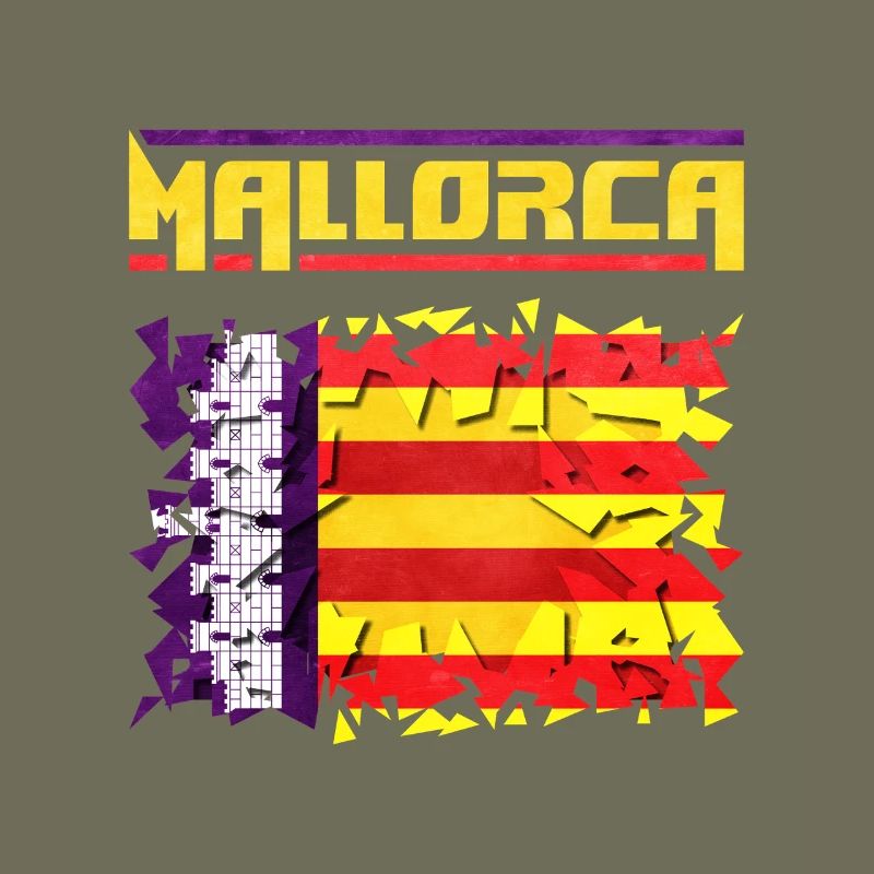 Conception musicale de Majorque avec le drapeau espagnol