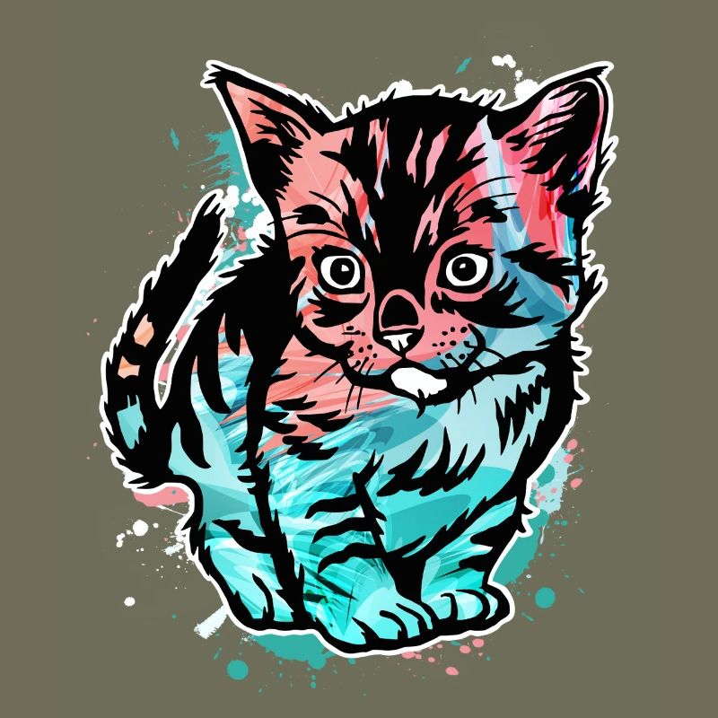 Chat coloré