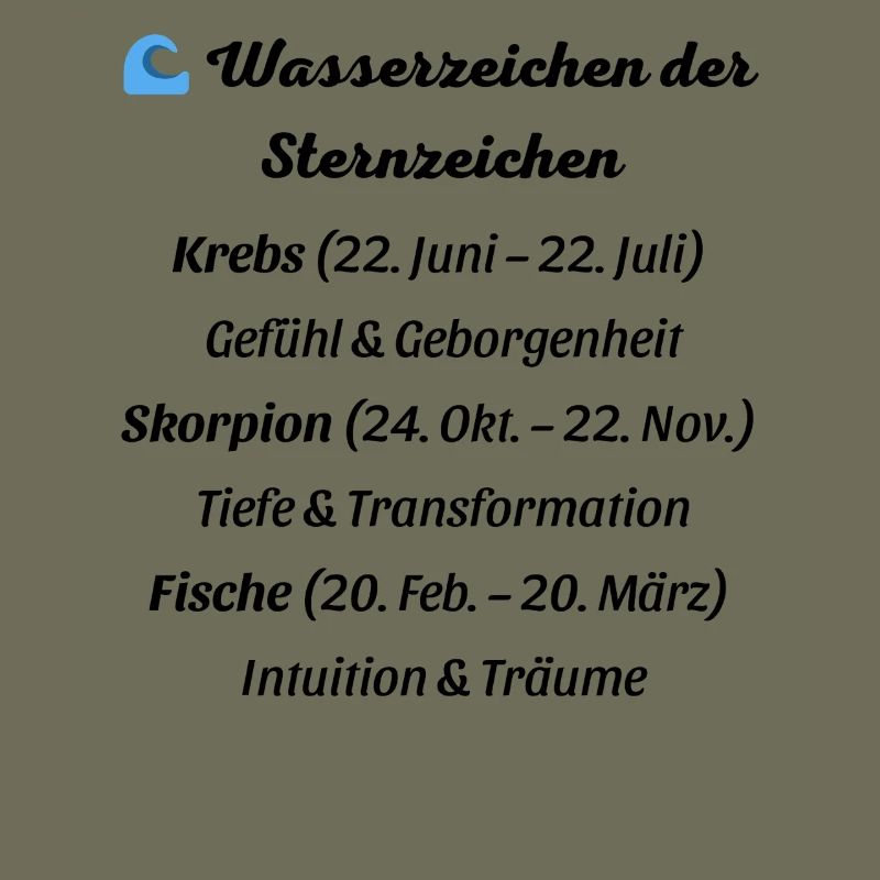 Wasserzeichen der Sternzeichen