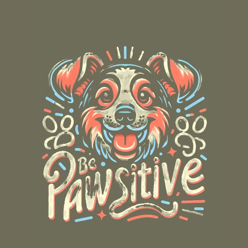 Be pawsitive cute dog