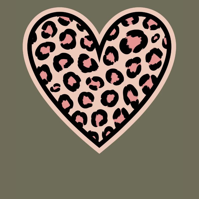 Leopard heart pattern