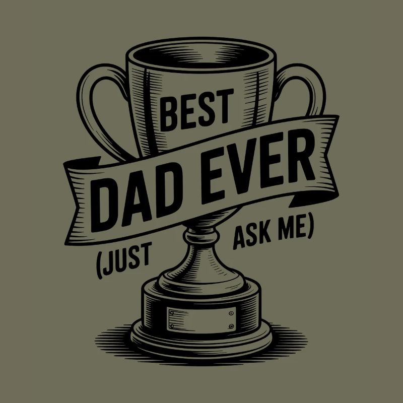 Bester Vater aller Zeiten (Frag mich einfach) mit Trophäe