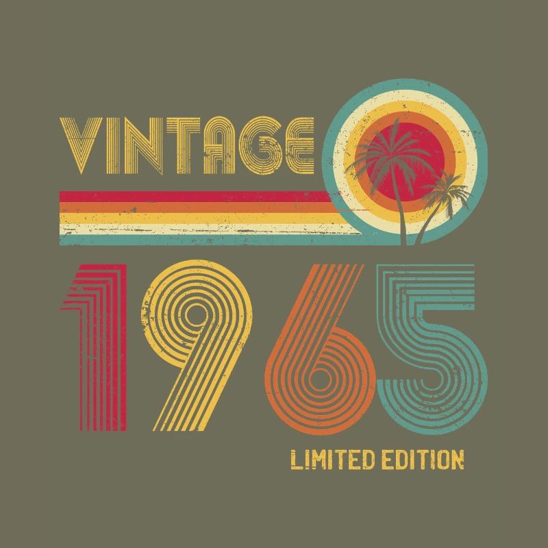 Retro 70s Gradient Number Design