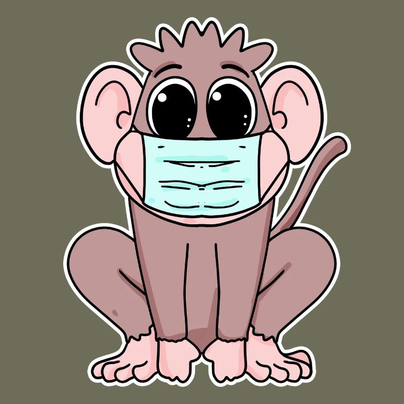 Singe avec masque