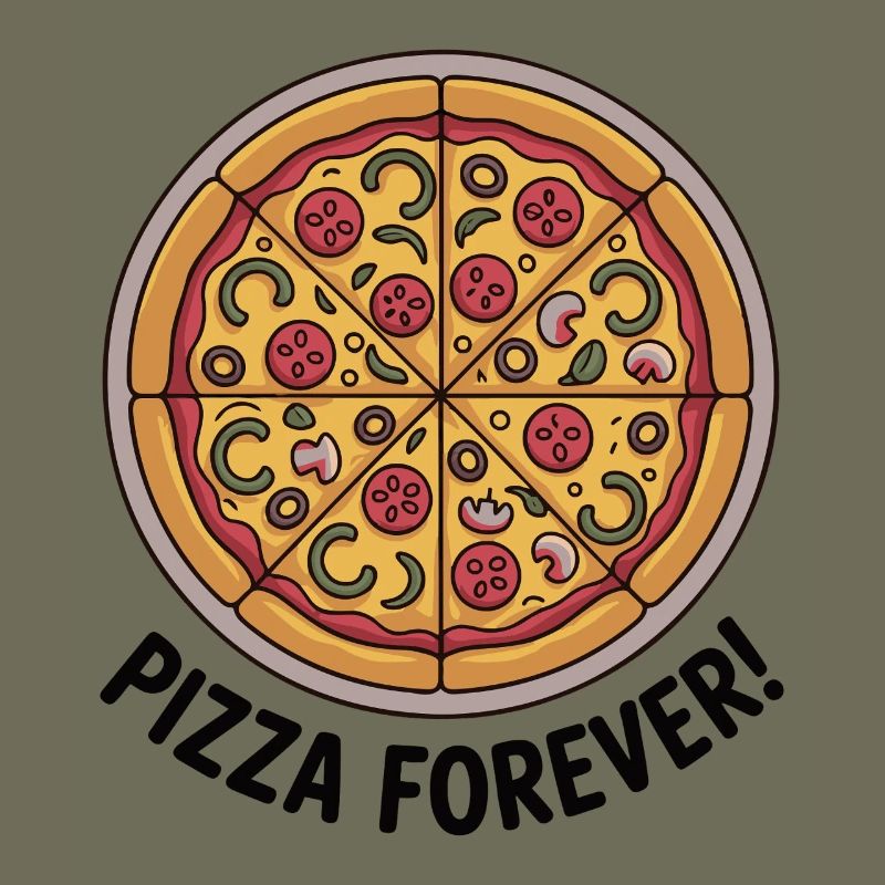 Retro Pepperoni Pizza Slice Muster