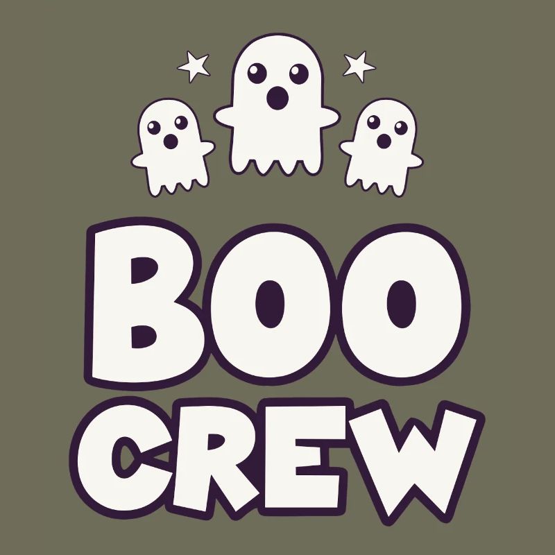 Boo Crew - Ghost Saying Halloween