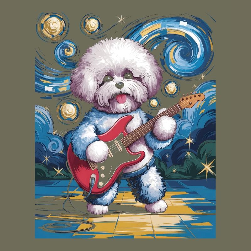 Starry Night Bichon Frise