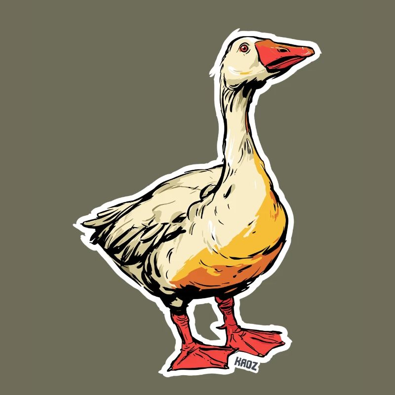 Comic Goose with Beak