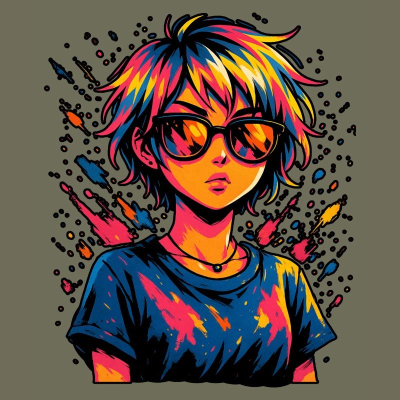 Explosion de couleurs astucieuse avec des lunettes de soleil