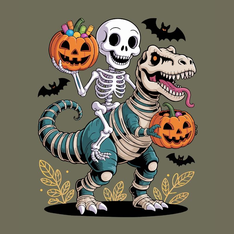 Halloween Skeleton dinosaurss Halloween