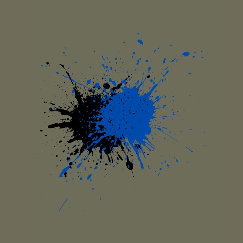 Creative Blue Paint Splash Print