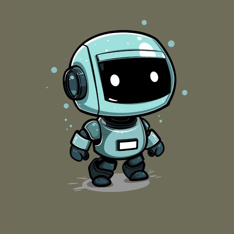 Petit robot spatial sur un chemin d’aventure