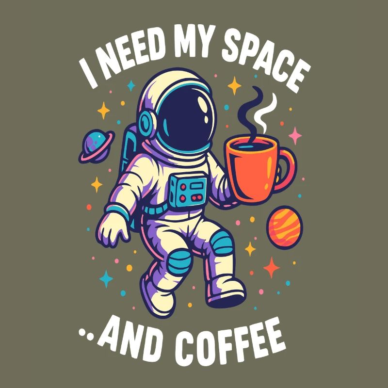 Astronaut mit Kaffee