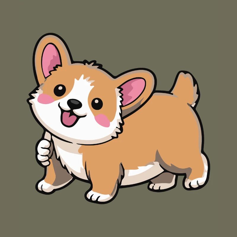 Mouvement de queue de corgi