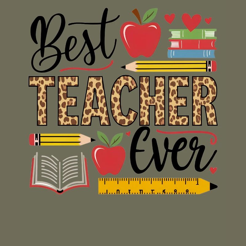 Best Teacher Leopard Writing
