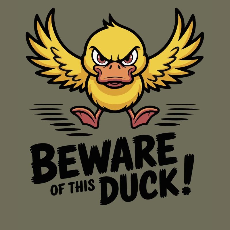 Beware This Duck Cartoon Attitude