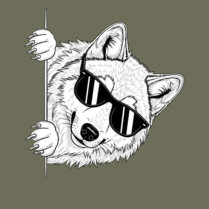 Sunglasses wolf on the edge