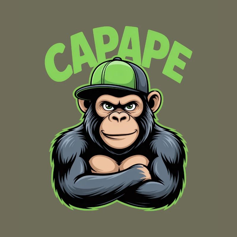 CAPAPE Cooler Affe Mit Cap Urban Style