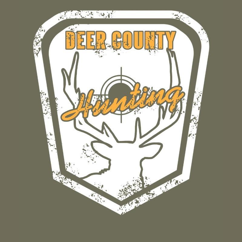 Deer County Hunting Rustic Skull Target Style