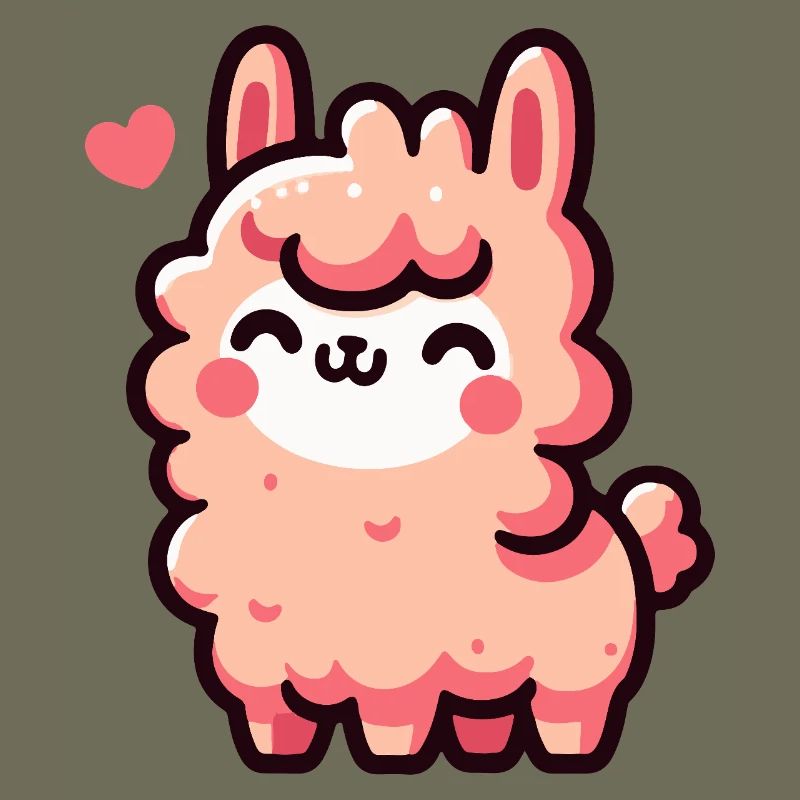 Alpaca Plush Pastel Heart