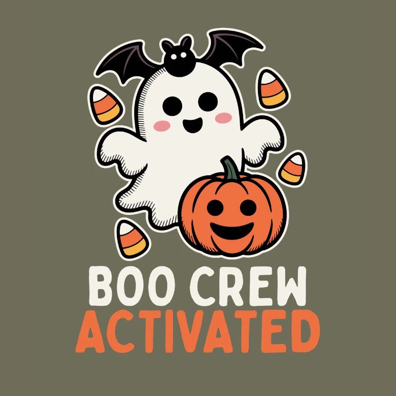Boo Crew activé - Design mignon d’Halloween