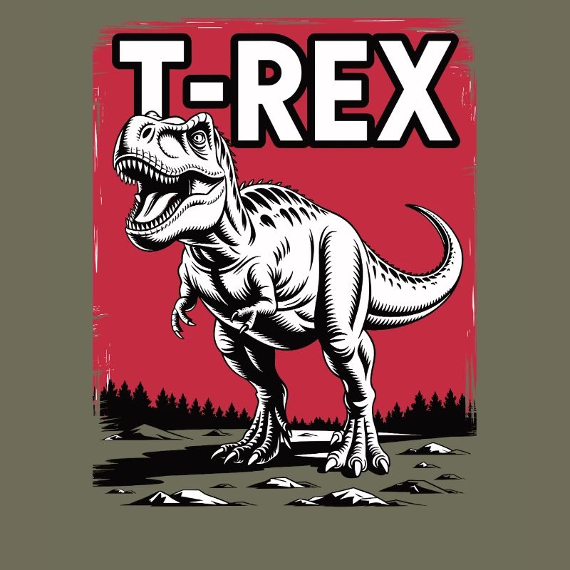 T-Rex Rotlandschaft Grafik