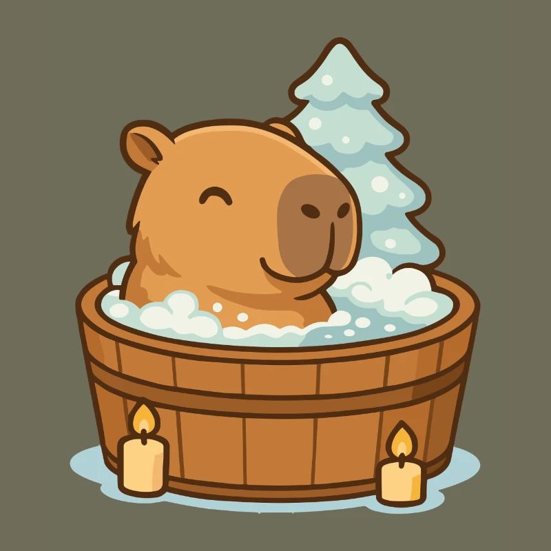 ✨ Wellness Capybara – Noël