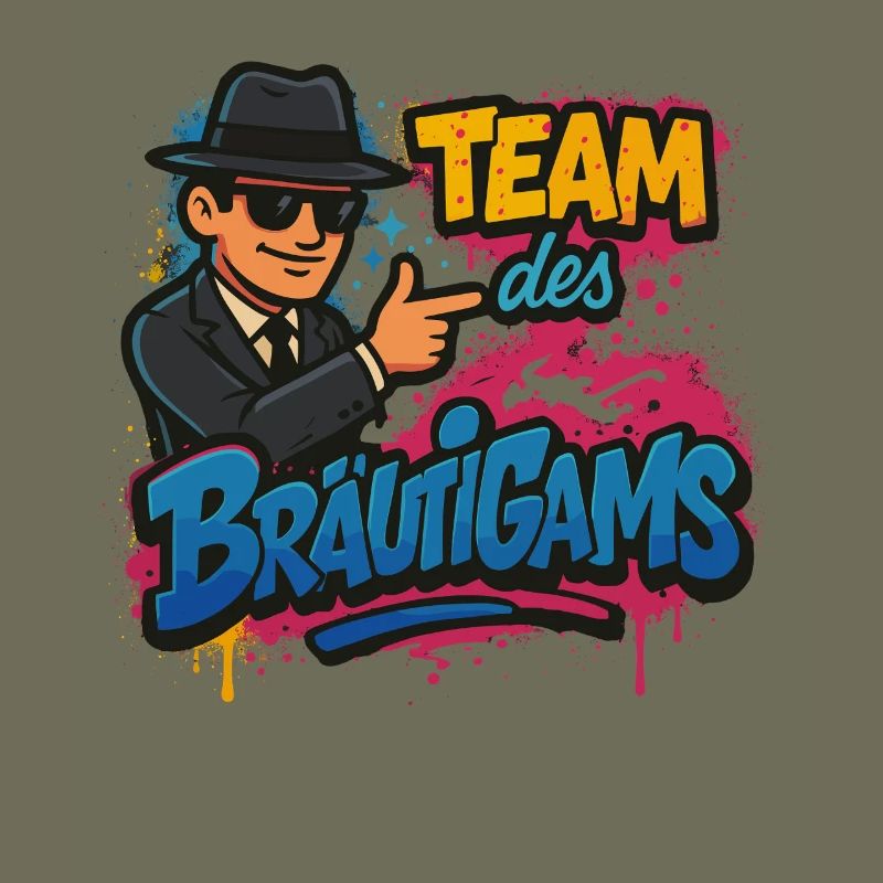 Team des Brautigams Graffiti