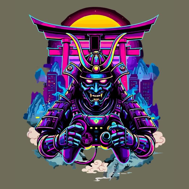 Samurai Maske gaming Controller Sythwave gaming 