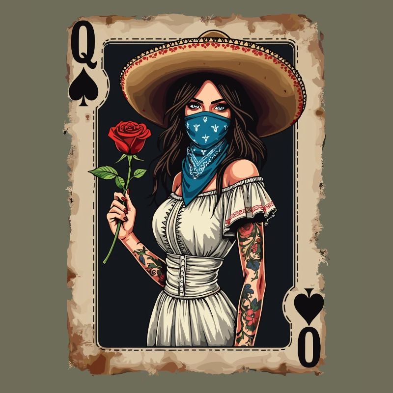 Mariachi Queen mit Rose