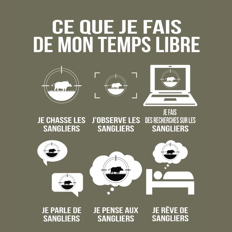 Ce que je fais de mon temps libre humour chasseur