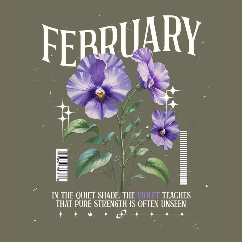 Février Violette Naissance Fleur