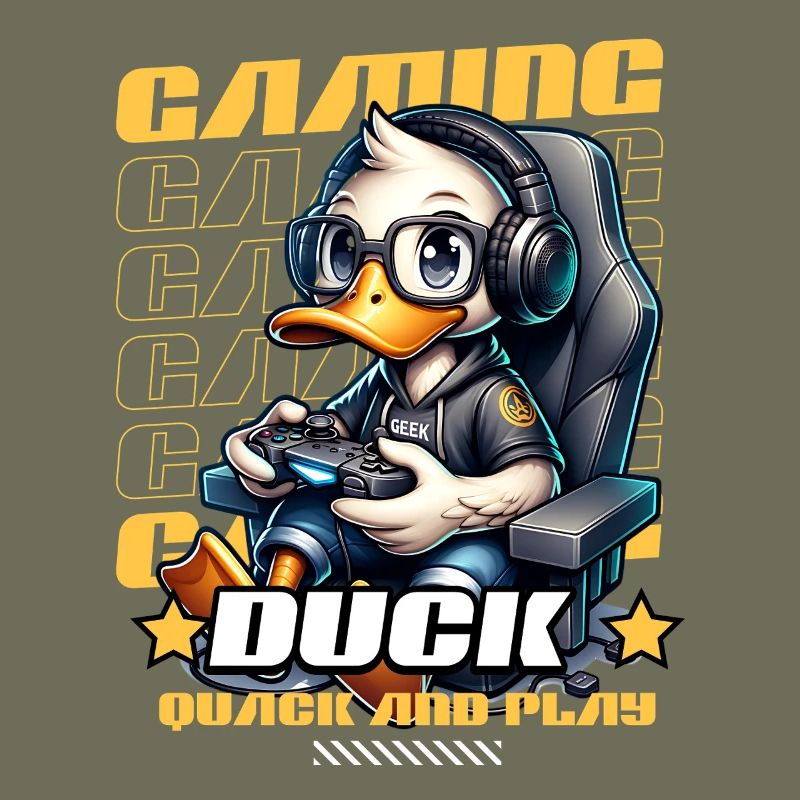 Duck in gaming style