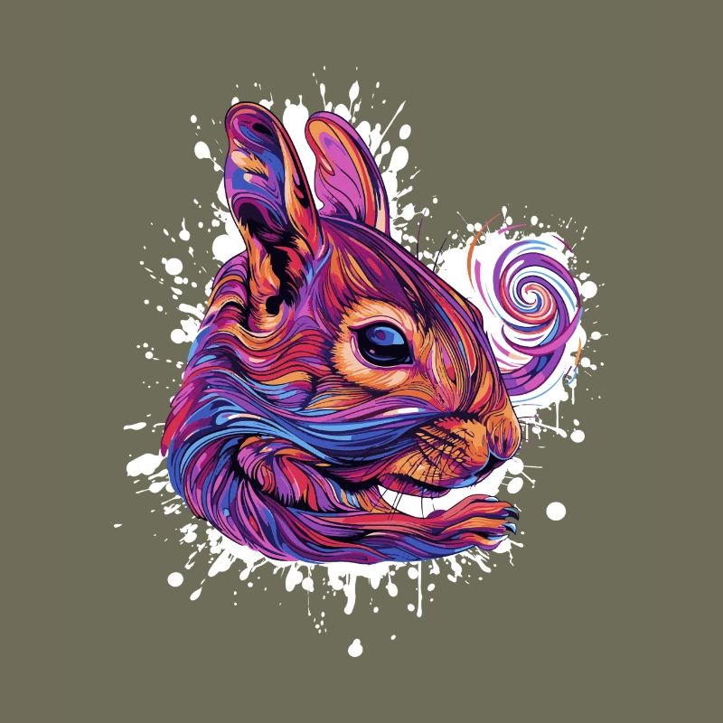 Psychedelic Squirrel Head