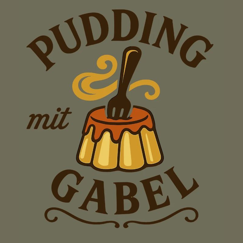 Pudding mit Gabel