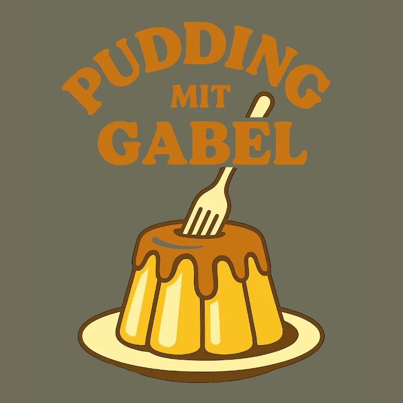 Pudding with fork