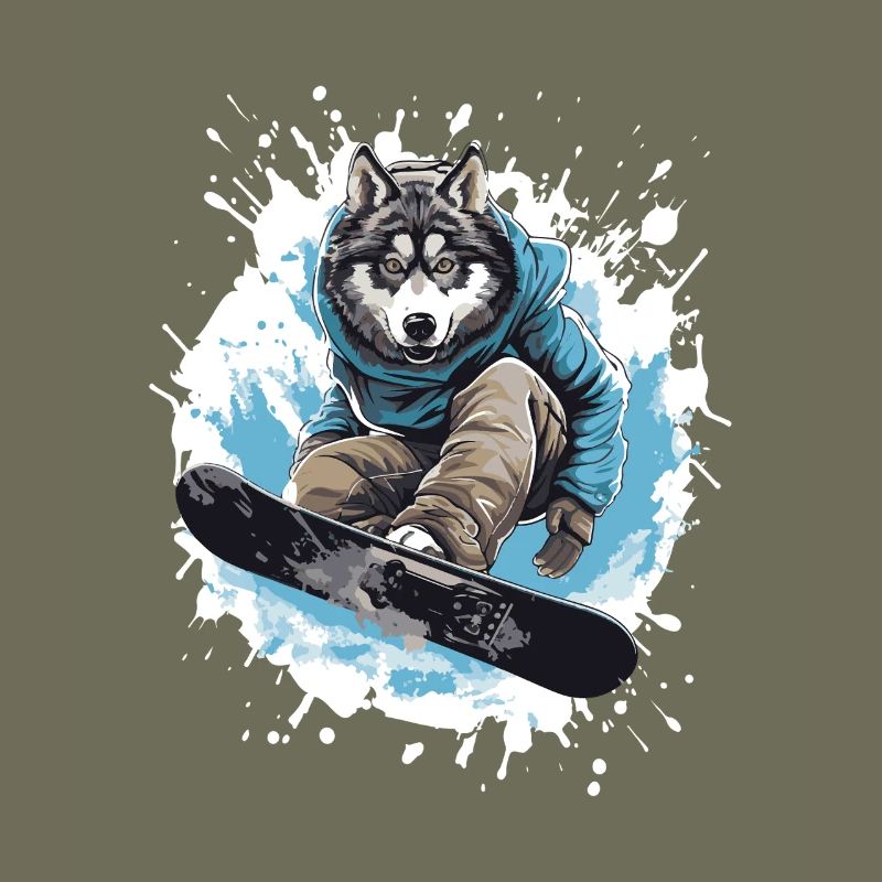 Husky Hund Snowboard