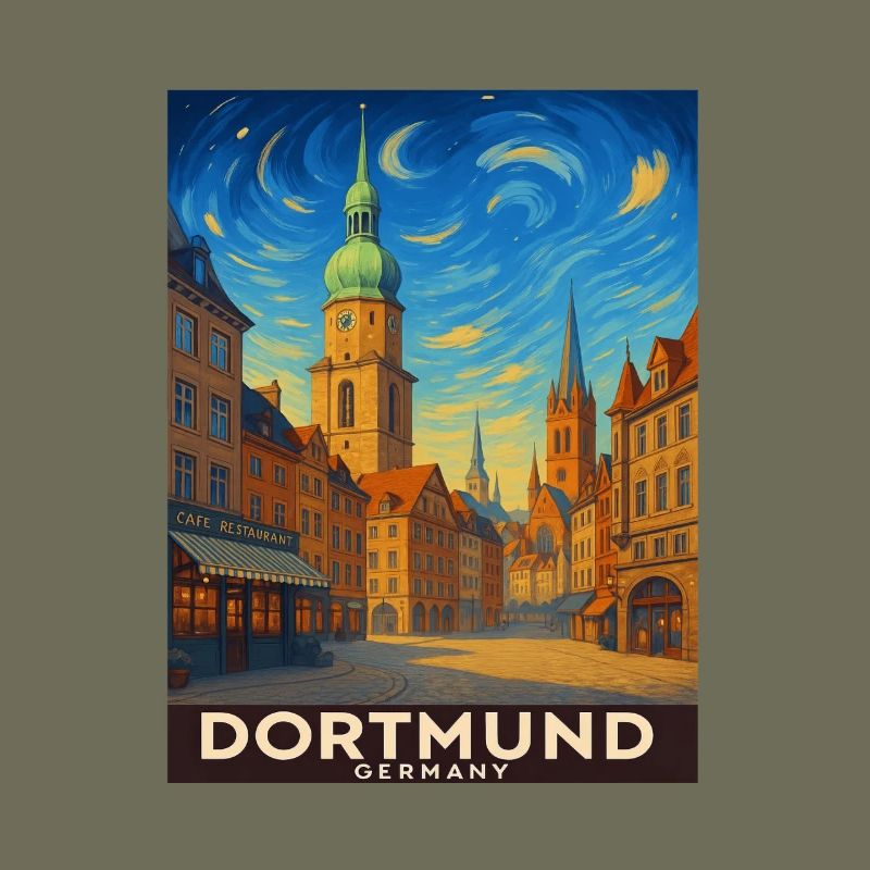 Dortmund Skyline Malerei